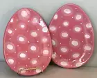 Silvestri Pink Easter Egg Plates (2) ~ New/Unused