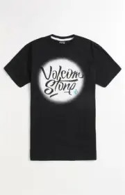 Volcom Stone Study Tee Mens Black T-Shirt New NWT
