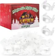120 Pcs Extra Strong Magnetic Christmas Light Clips for C9 Socket Rounded Outdoo