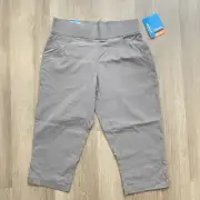 Columbia Omni Shade Anytime Outdoor Capri Pants Womens Size Small Gray Hiking