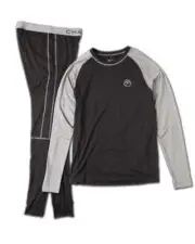 CHAMONIX CHMLMBLAR660 MAILLAT MEN'S LARGE BLACK/GREY LIGHTWEIGHT BASE LAYER SET