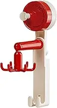 Kitchen Utensil Holder – Wall Stick Hook Organizer, Kitchen Tool Holder Rack | Suction Mounted 6 Hook Storage Hanger For Cooking Spoon Ladle Skimmer Server Spatula Use In Bathroom Dorm Kitchen