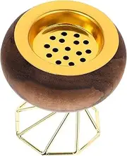 Vaguelly Wood Incense Burner Retro Middle East Aromatherapy Censer for Tearoom Living Office Compact Design Wood Material Chic Indoor Decor