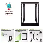 12U Server Rack with Swing Gate - 12U Wall Mount Rack for 19 Inch IT Equipmen...