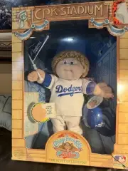 Vintage 1986 Cabbage Patch Kids All-Stars Doll TO DODGERS MLB Baseball In Box