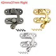 42mm Antique Right Latch Hook Hasp Jewelry Gift Wine Wooden Box Latch w Screws
