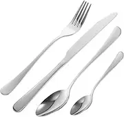 SHOWERORO 1 Set Cutlery Spoon Set Forks Tableware Serving Dinnerware Steak Spoons Brushed Wedding Fork Cutter Spoon Kitchen Supplies Kitchen Utensil Kitchen Essentials Silver Stainless Steel