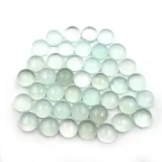 Natural Aqua Chalcedony Round Cabochon Loose Gemstone Lot 10 MM 25 Pcs 100 CT