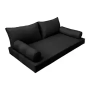 |SLIPCOVER ONLY|S2 Daybed Mattress Bolster Backrest Covers Piped Trim Full AD109