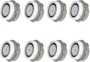 Asopetch 8Pack Facial Cleansing Brush Heads Replacement, Facial Cleansing Brush Heads, Normal Facial Brush Heads, for Acne Prone, Clogged, Enlarged Pore Skins (Grey)