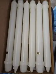 PartyLite New in Box, 6 Ivory 10" Taper Dinner Candles Unscented
