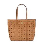 MCM Monogram Print Shopper Bag One size Brown
