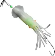 LED Fishing Lures - LED Squid Lighted Lures - Flasher Bait Reusable Fishing Gear, Glowing Easy Catching for Saltwater Freshwater Outdoor Dad Men