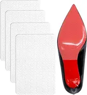 CZBYXA12 Red Bottoms Shoe Sole Protector Sole Guard Shoe Grip on Bottom of Shoes Compatible with Christian Louboutin Shoes (6.0"x4.0", Stripe Clear 2Pairs)