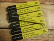 Vintage New SHEAFFER Think Leads Black HB Medium 7 NOS Tin Packs USA