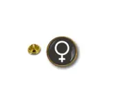 pins pin's badge metal lapel hat button vest female venus symbol feminist
