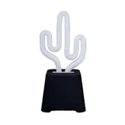 Art + Tech Neon Light Speaker Cactus Fun LED Bluetooth Mini 8.9x18.1cm Green