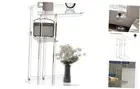 Clear Acrylic Side Table, C Shaped End Table for Sofa, Small Snack Tables for