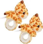 KICHOUSE 2Pcs Giraffe Plush Animal Slap Bracelet Fun Snap Wristband for Easy to Wear for Parties School and Game Prizes Stuffed Animal for Playtime
