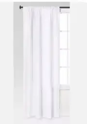 Threshold Farrah White Light Filtering Curtain Panel - 95 in x 54 in Brand New