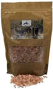 Crystalmines Bath Soak Lavender Himalayan Salt & Lavender Essential Oil Detoxification Bath Soak With Lavender Flowers, Himalayan Pink Salt, Natural Healing Treatment, Soothe Sore Muscles Cramps 600g