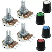 4 x 1M Linear Lin Potentiometer Pot with Coloured Knob