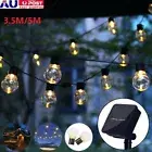 Retro Solar String Lights Outdoor Garden LED Festoon Party Globe 20 Bulbs Lamp