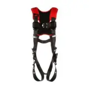 Full Body Harness Safety Vest Black M L 420 lb Back D Ring Padded OSHA