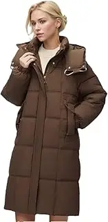 [Generic] Women's Long Over-The-Knee Cotton Jacket Female solid Color Collar High Collar Warm Parkas Coats