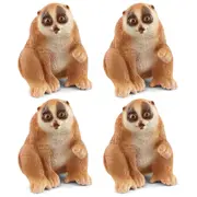 4x Schleich Kids/Childrens Toy Play Figurine Slow Loris Pretend Animal 3y+