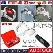 Multifunction Adjustable Double-ended Wrench Bathroom Water Pipe Spanners w/ Box