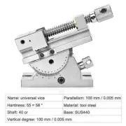 2″ Universal Grinder Vise Table Bi-directional Adjustable Angle Screw Tooling