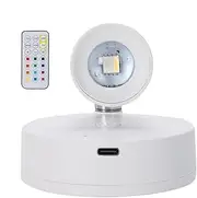Indoor Uplighting for Art, Remote Control Rechargeable Accent Spotlights, Small Art Spotlights for Home Decor, Battery Powered Uplighting for Plants, Compact and Versatile LED Spotlights for Indoor