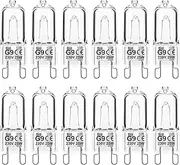 Jaenmsa G9 Halogen Bulbs, Pack of 12, G9 25 W, 230 V, Dimmable Halogen Bulbs, Non-Flicker Capsule Bulbs, Warm White Lamps 2700 K for Oven Lamp, Ceiling Lights, Candlesticks