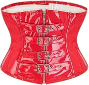 [SWEPER] Women'S Bustier Corset Top - Leather Steampunk Corset Underbust For Women Top Sexy Waist Cincher Gothic Lingerie Vintage Shape Body Belt Plus Size