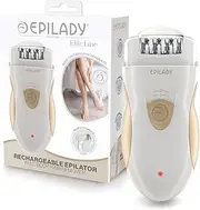 Hair Removal Electric Epilator - Epilady L5 Rechargeable Epilator for Women & Men (White/Golden)