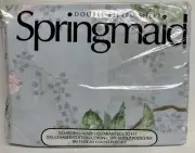 Vtg Springmaid No Iron Percale Double Fitted Sheet Pretty Foral Made USA NOS NEW