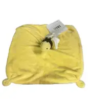 Burts Bees Lovey Bumble Bee Baby Security Blanket Yellow Soft Organic Cotton New