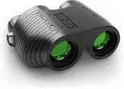 Go-Focus Compact Binoculars for Adults & Kids | Small Travel Binoculars For Bird Watching & Hunting | 10x25 BAK4 Prism | Lightweight & Waterproof | Carry Case & Neck Strap | Range 20m - 1000m | Mahauk