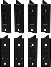 Kyuionty Window Latch Locks Replacement Window Parts and Hardware, Plastic Spring Loaded Sliding Window Tilt Latch for Home Window Accessories, Pack of 8 (Black)