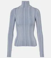 [Cordova] Cordova Sol ribbed-knit turtleneck top M/L blue