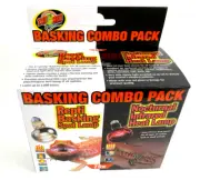ZOO MED REPTILE BASKING COMBO PACK - 75 WATT - DAY & NIGHT LAMP - SL-75 & RS-75