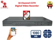 32 Channel H.265 HD 4in1 Security Surveillance DVR recorder with 4TB Hard Drive