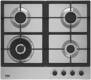 Beko 60cm 4 Burner Stainless Steel Gas Cooktop