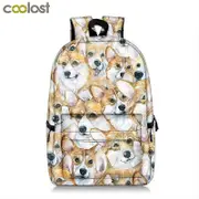 Cute Kitten Cats / Puppy Dogs Print Backpack for Teenager Boy Girl Children School Bags Kids Bookbag Women Backpack For Travel 17qyhhuagous06