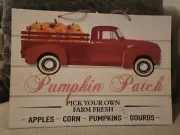 Fall Autumn Thanksgiving Decor ~ Pumpkin Patch Hanging Sign NEW