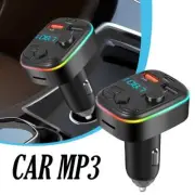 Bluetooth5.0 Car Wireless FM Transmitter Adapters 2-USB Charger MP3 HandsFree AU