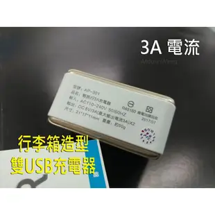 【3A】Sony Z3C Z3 Mini D5833 Z3 Compact【行李箱】 雙USB 充電器 旅充頭