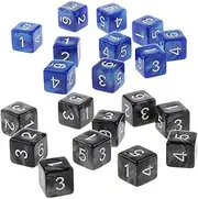 Colaxi 20-Piece Black and Blue Dice Set for RPG Gaming Adventures