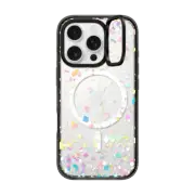 iPhone 16 Pro Impact Ring Stand Case MagSafe Compatible Pastel Confetti Explosion Transparent